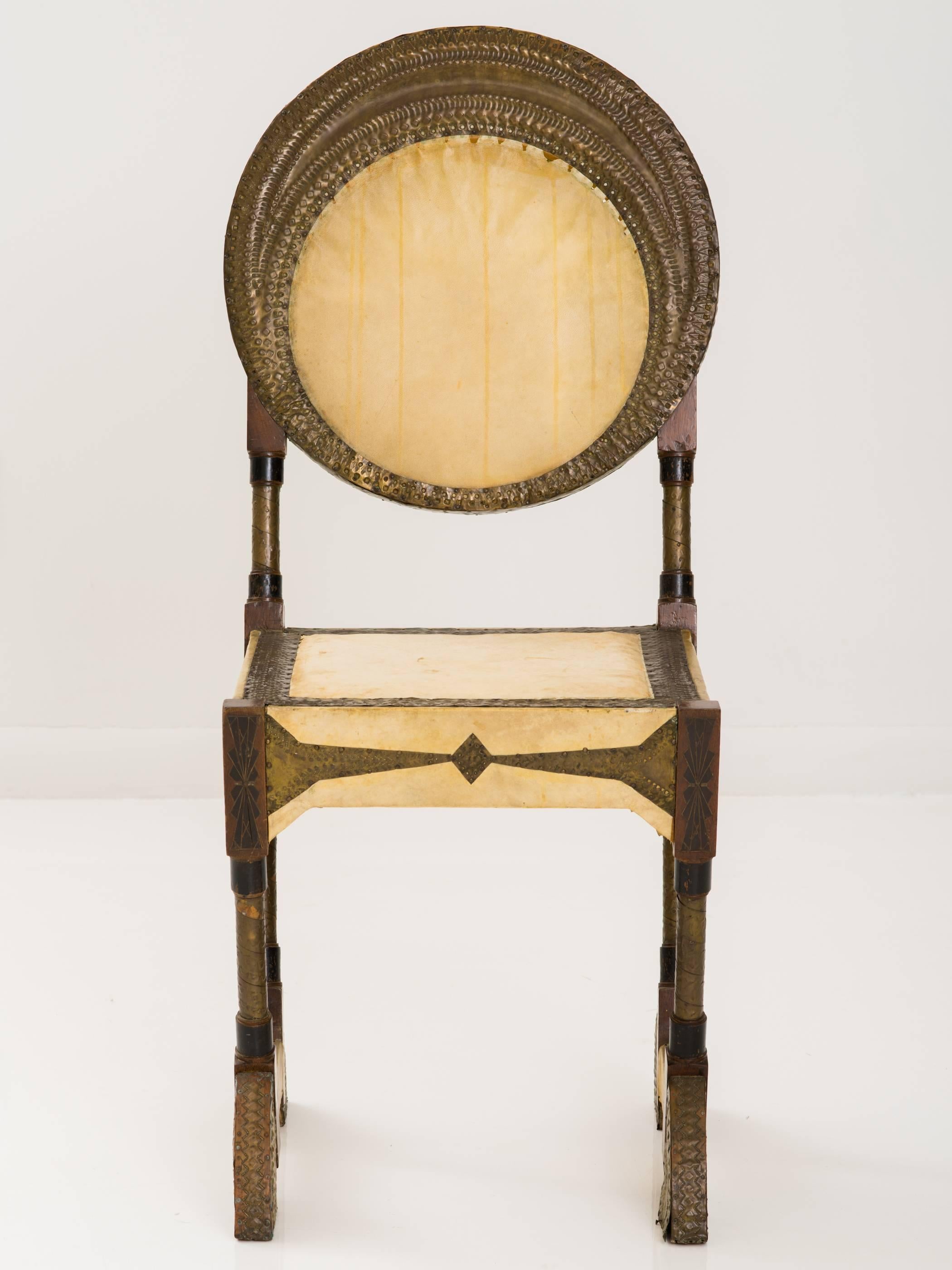 Rare and Unusual Form Chair by Carlo Bugatti 2