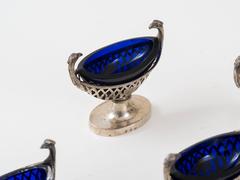 Set of Four Elegant French Silver Open Salt Cellars