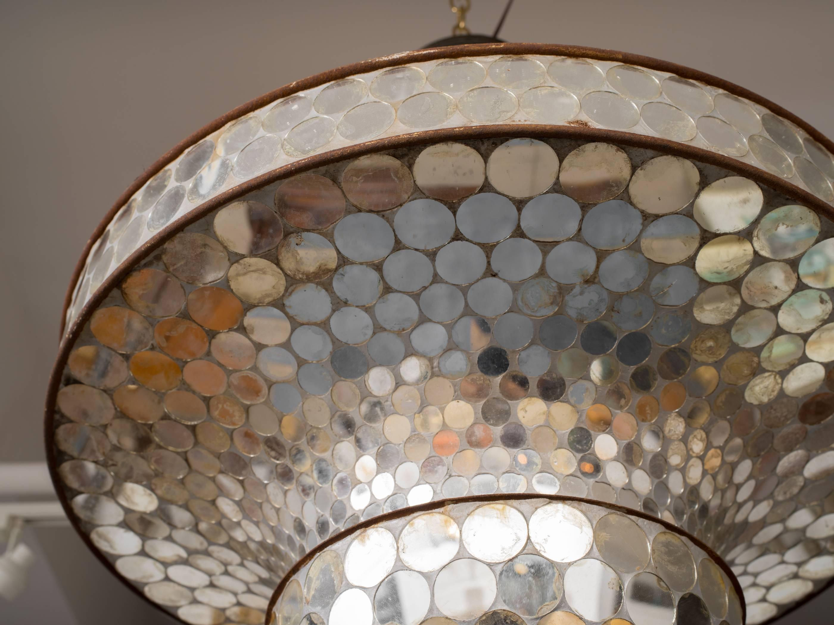 Whimsical Mirrored Mosaic Suspension or Disco Ball In Excellent Condition In Montreal, QC
