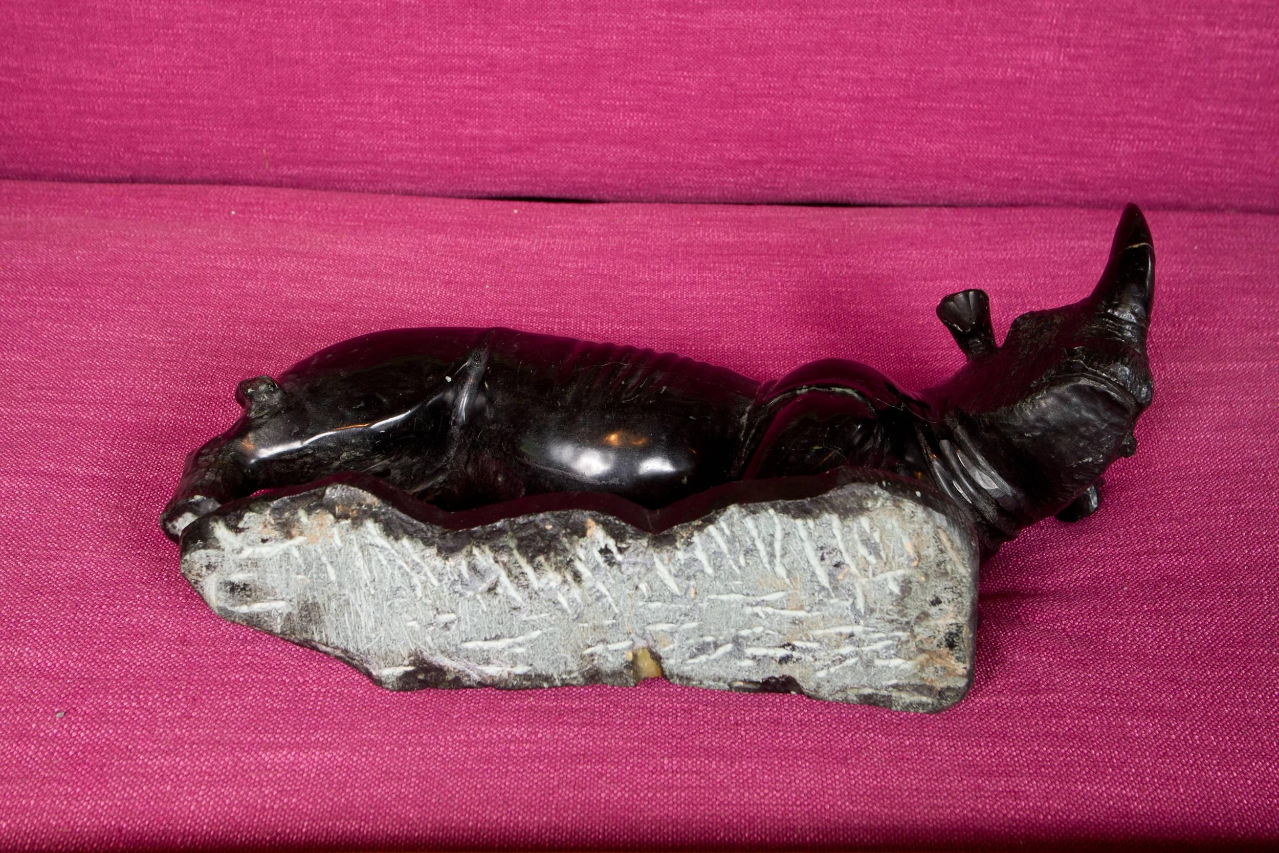 black stone sculpture