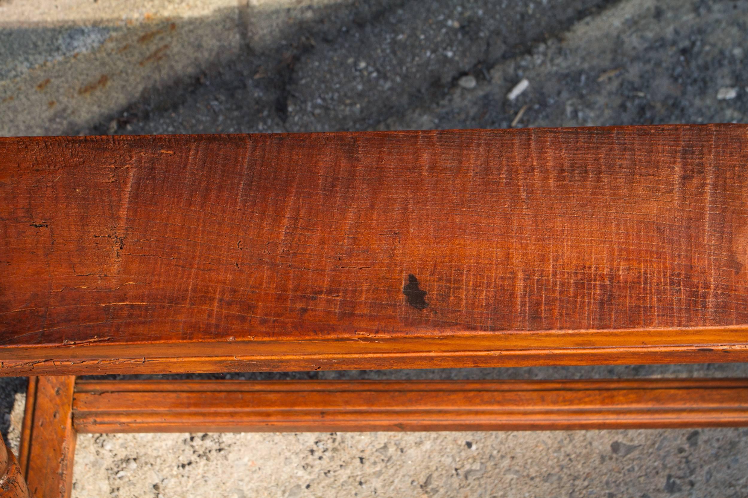 Pair of Late 17th Century French Beechwood Long  Benches For Sale 5