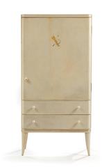 Very Rare Parchment Covered Cabinet by André Arbus
