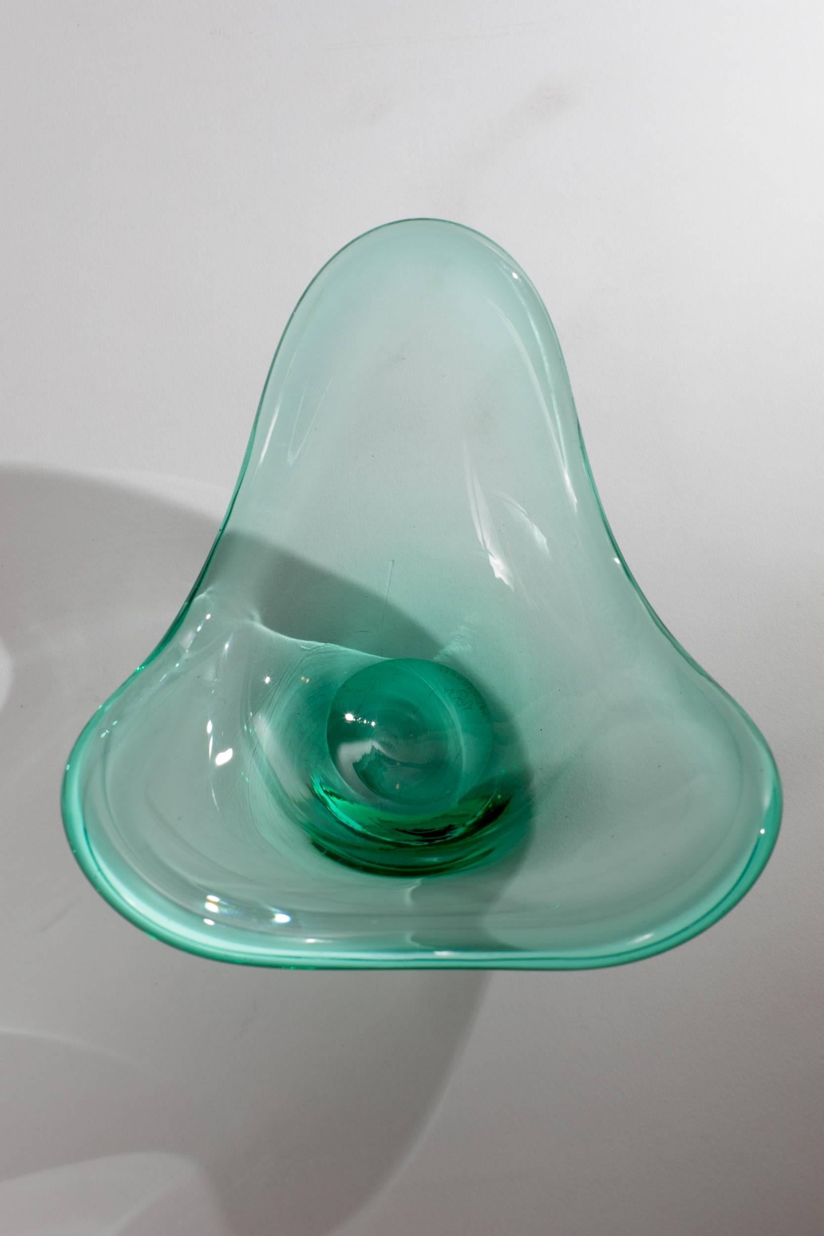Holmegaard Biomorphic Glass Bowl by Per Lutken For Sale 1