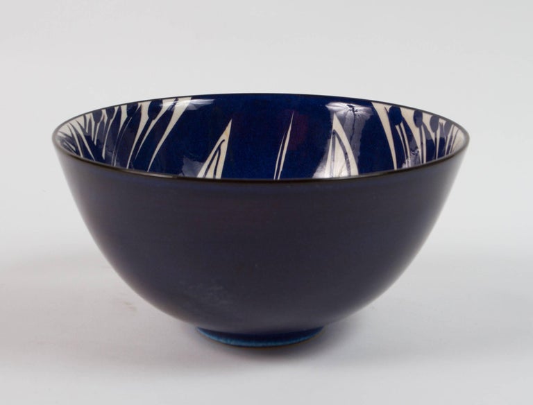 Nice ceramic glazed bowl by Inge Lise Koefoed of the faience tenera series for Royal Copenhagen.