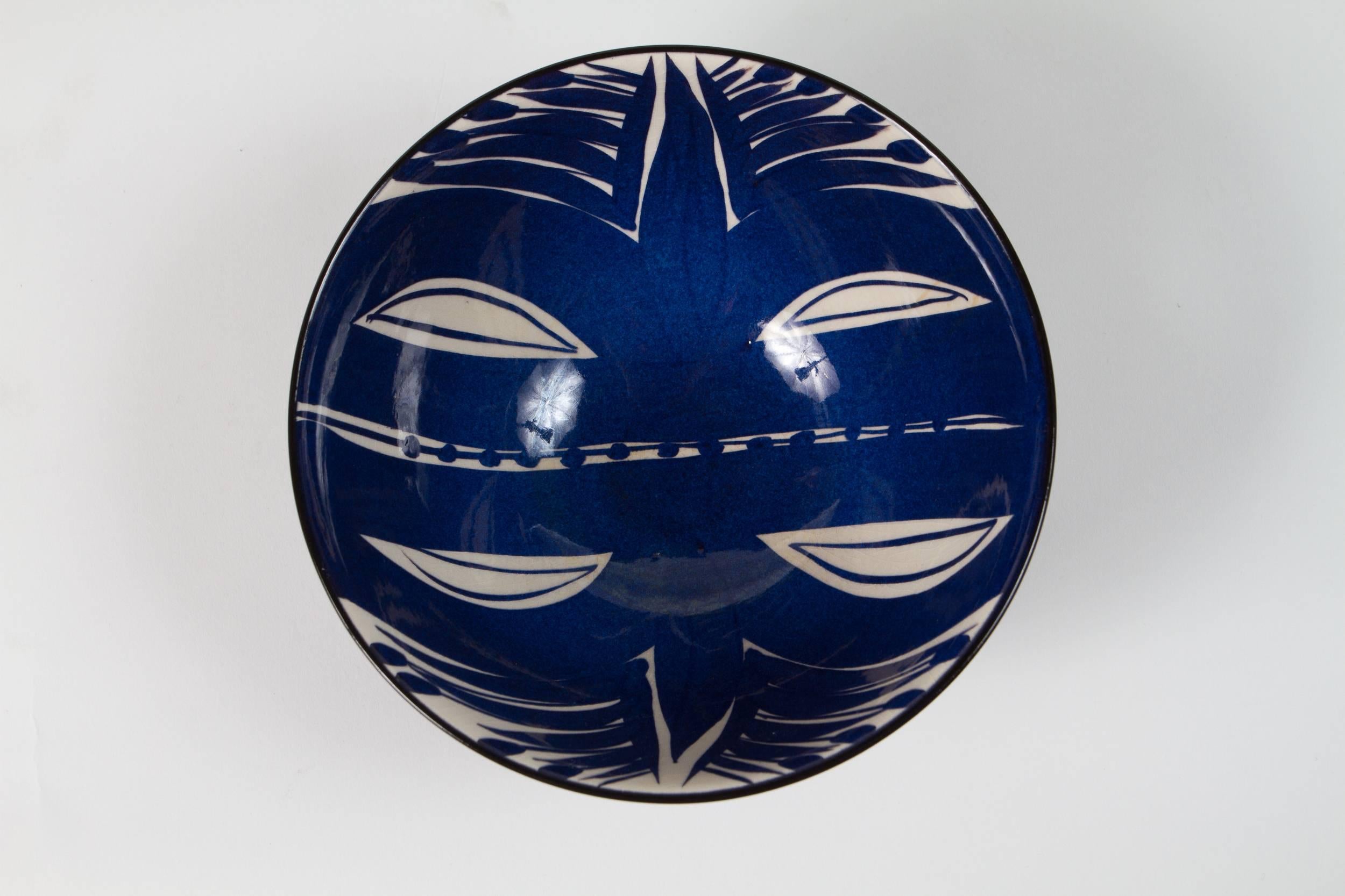 Danish Nice Ceramic Glazed Bowl by Inge Lise Koefoed