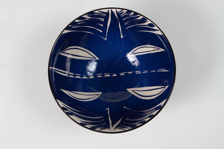 Danish Nice Ceramic Glazed Bowl by Inge Lise Koefoed For Sale