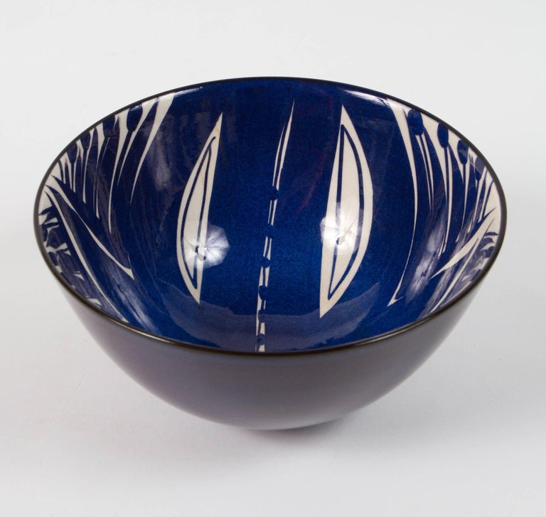 Late 20th Century Nice Ceramic Glazed Bowl by Inge Lise Koefoed For Sale
