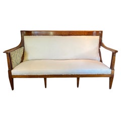 Elegant Directoire Period Walnut Sofa