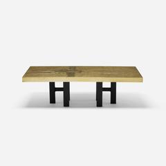 Acid Etched Brass Belgian Coffee Table