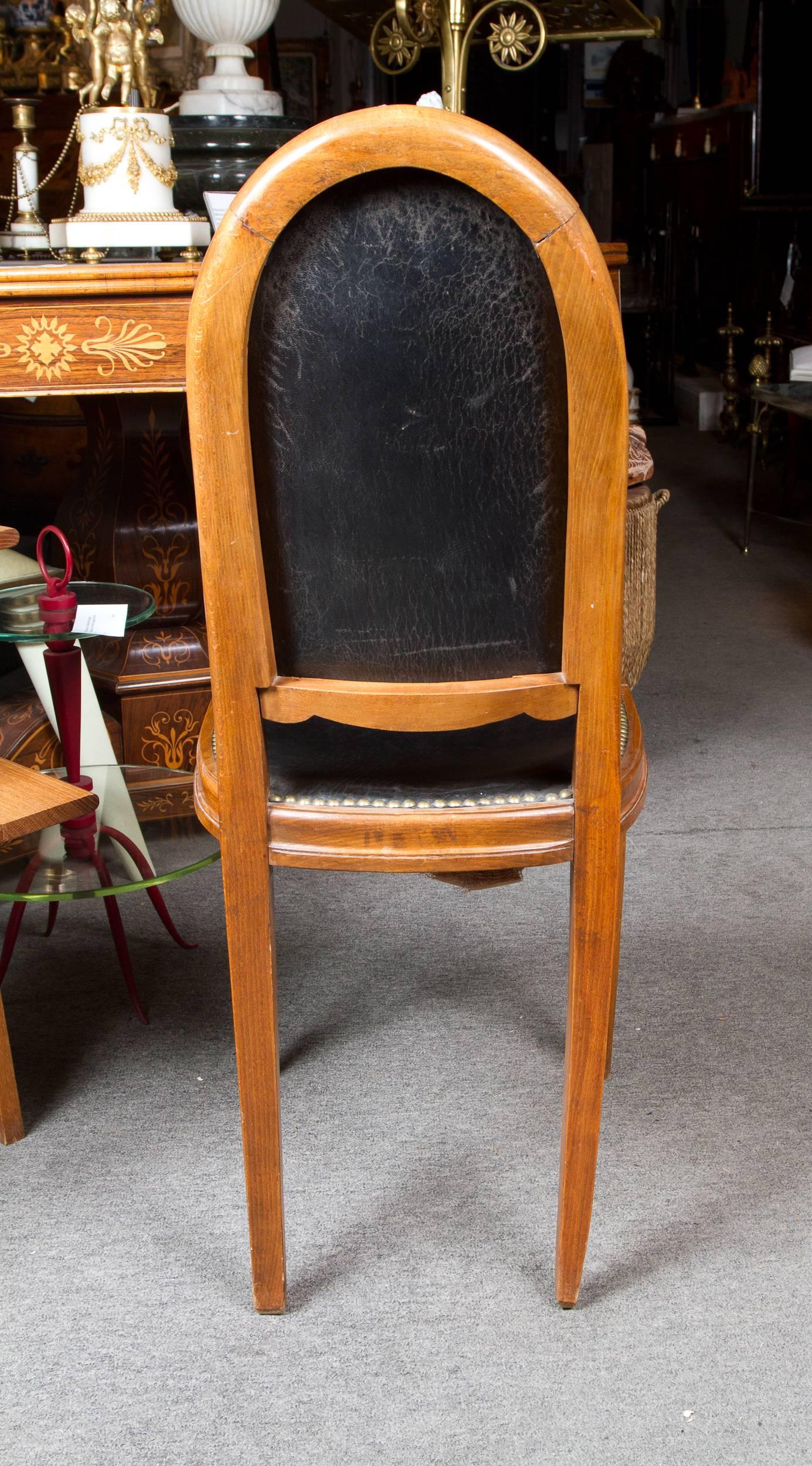 Elegant Pair of Side Chairs in the Style of Paul Follot In Good Condition In Montreal, QC