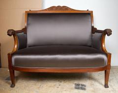 Mahogany Empire Period Settee
