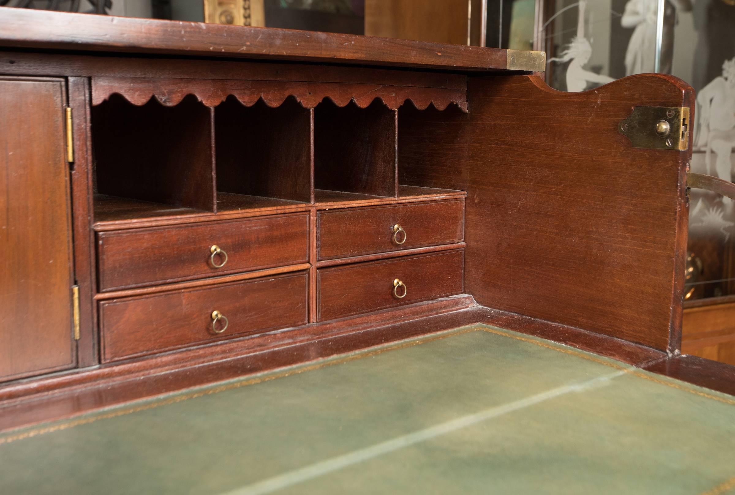 Brass 19th Century Mahogany Campaign Chest