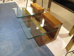 Pair of Modernist Lacquered Parchment Side Table by Karl Springer