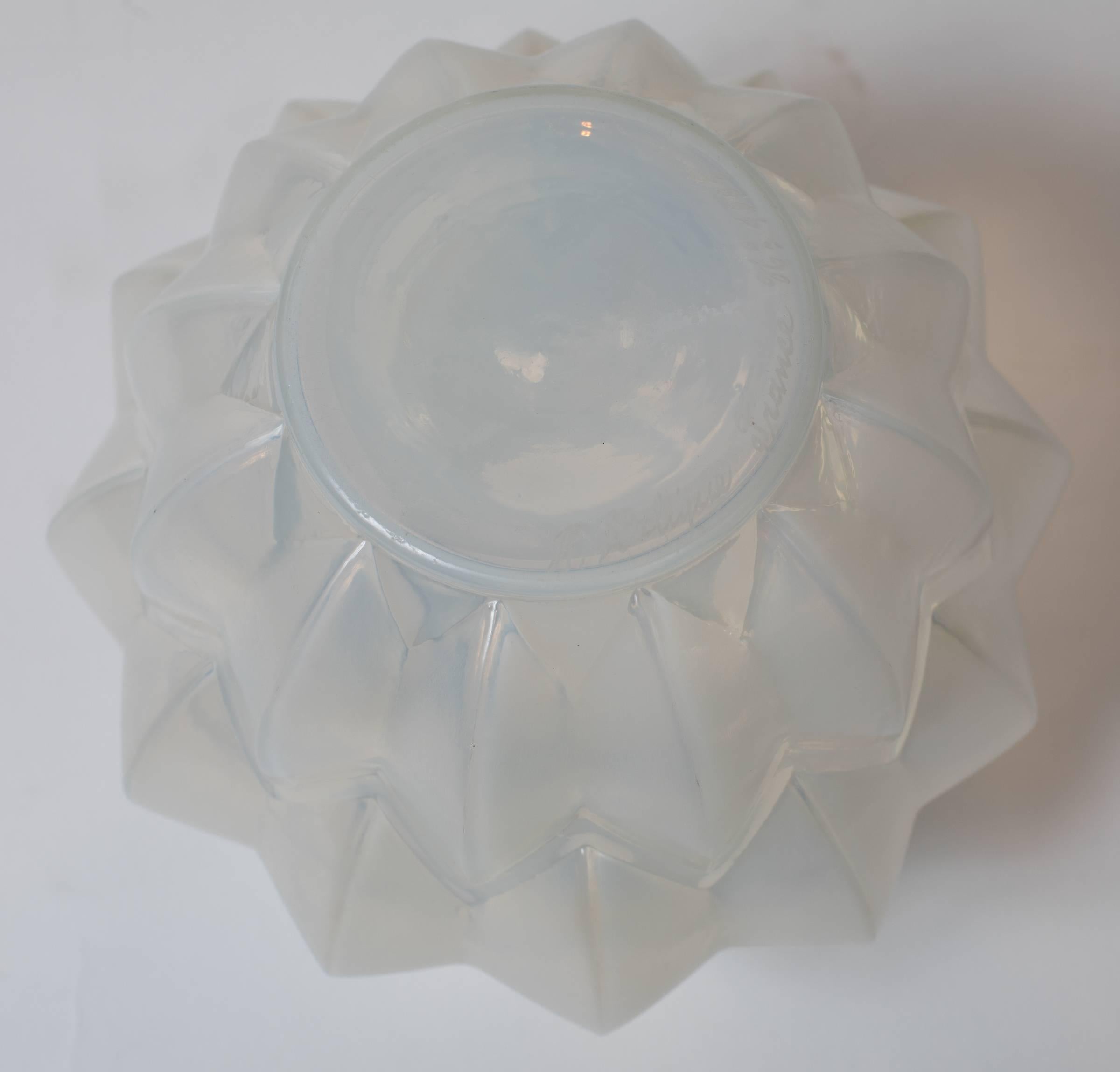 Art Deco Opalescent Glass Vase 