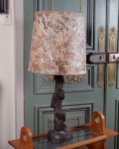 Lampe de table en céramique de style brutaliste par Jeanine Trottier