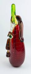Fabulous Multi Sommerso Art Glass Abstract Face Vase