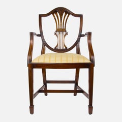 Set of Ten Hepplewhite Style Dining Chairs