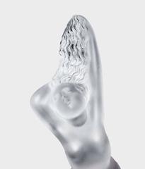 Lalique France Crystal Chrysis Female Nude Figurine Paperweight