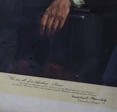 Portrait of Winston Churchill Print after the Oil Painting by Arthur Pan