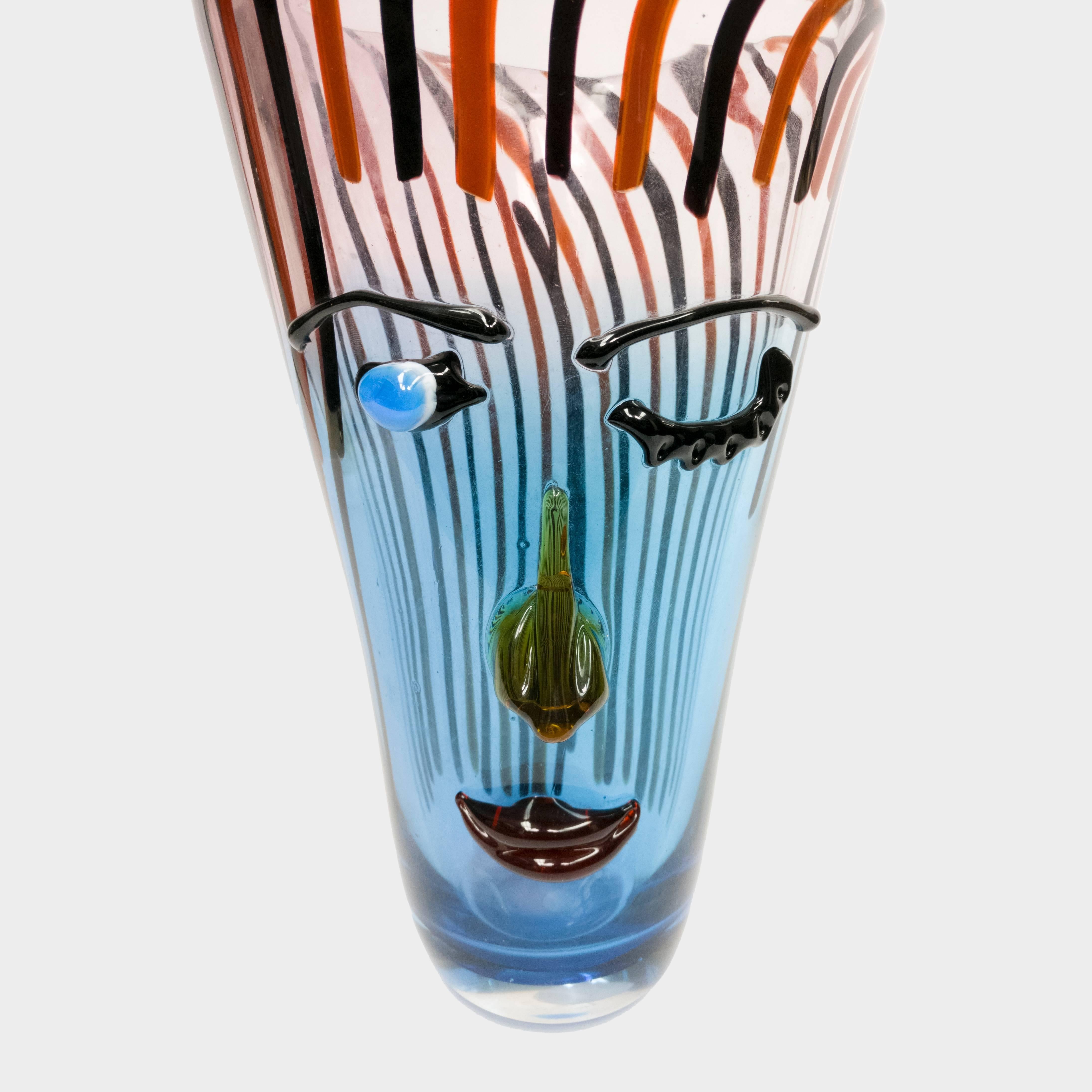 glass face vase