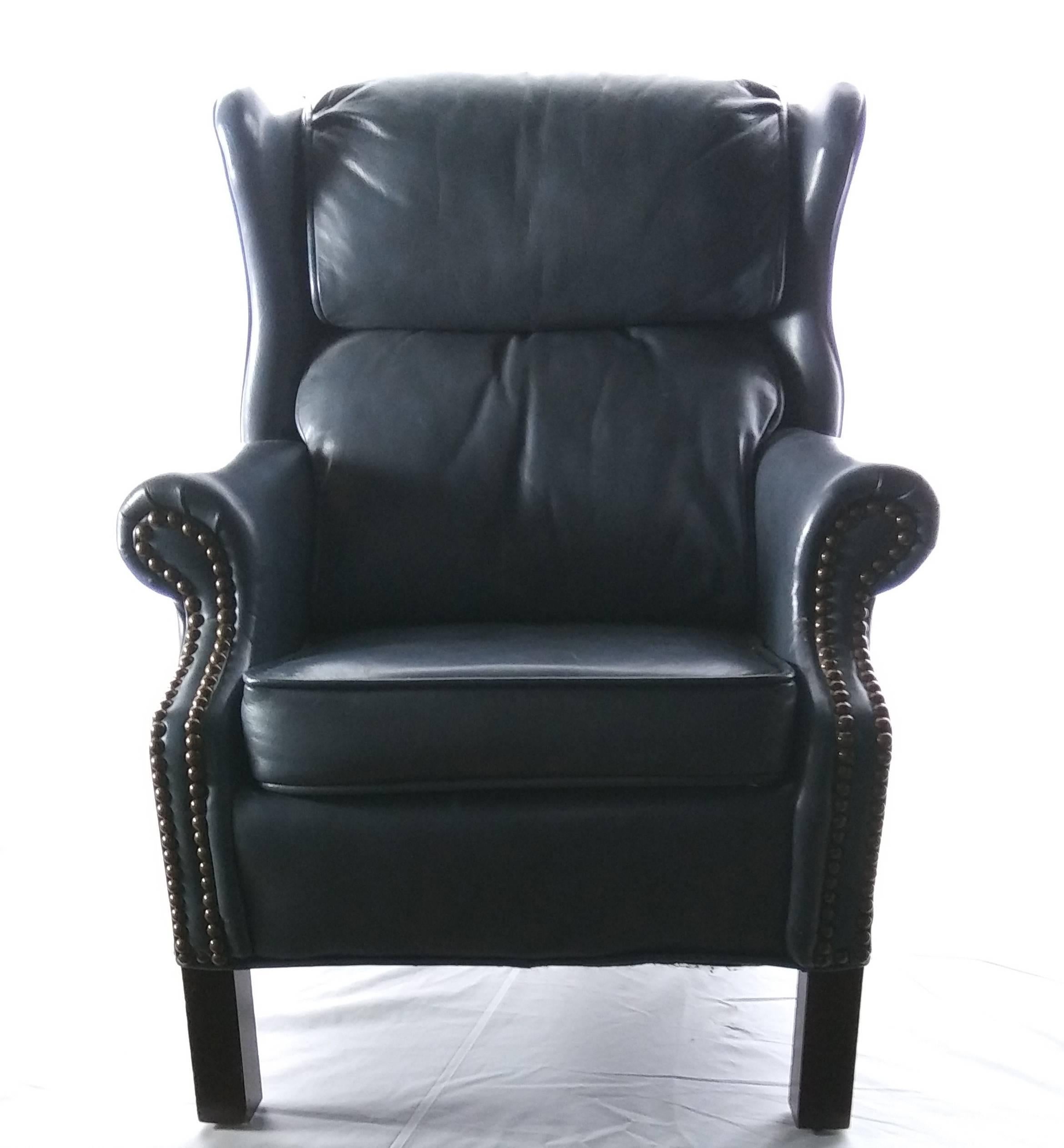 Late 20th Century Child's Executive in Training Leather Wing Back Arm Chair by Bradington Young