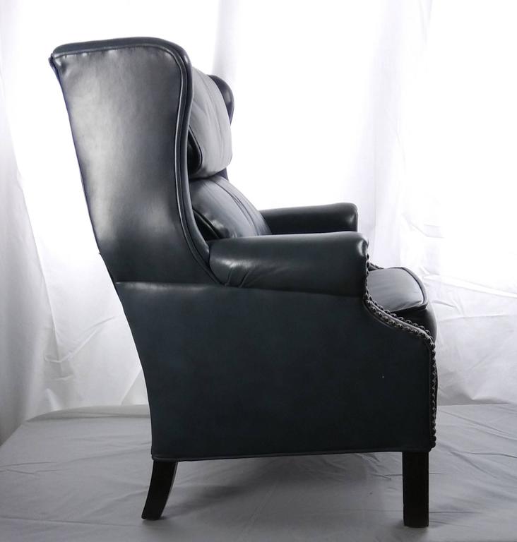 Child's Executive in Training Leather Wing Back Arm Chair by Bradington