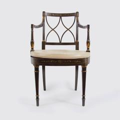 Set of Twelve Regency Style Dining Armchairs