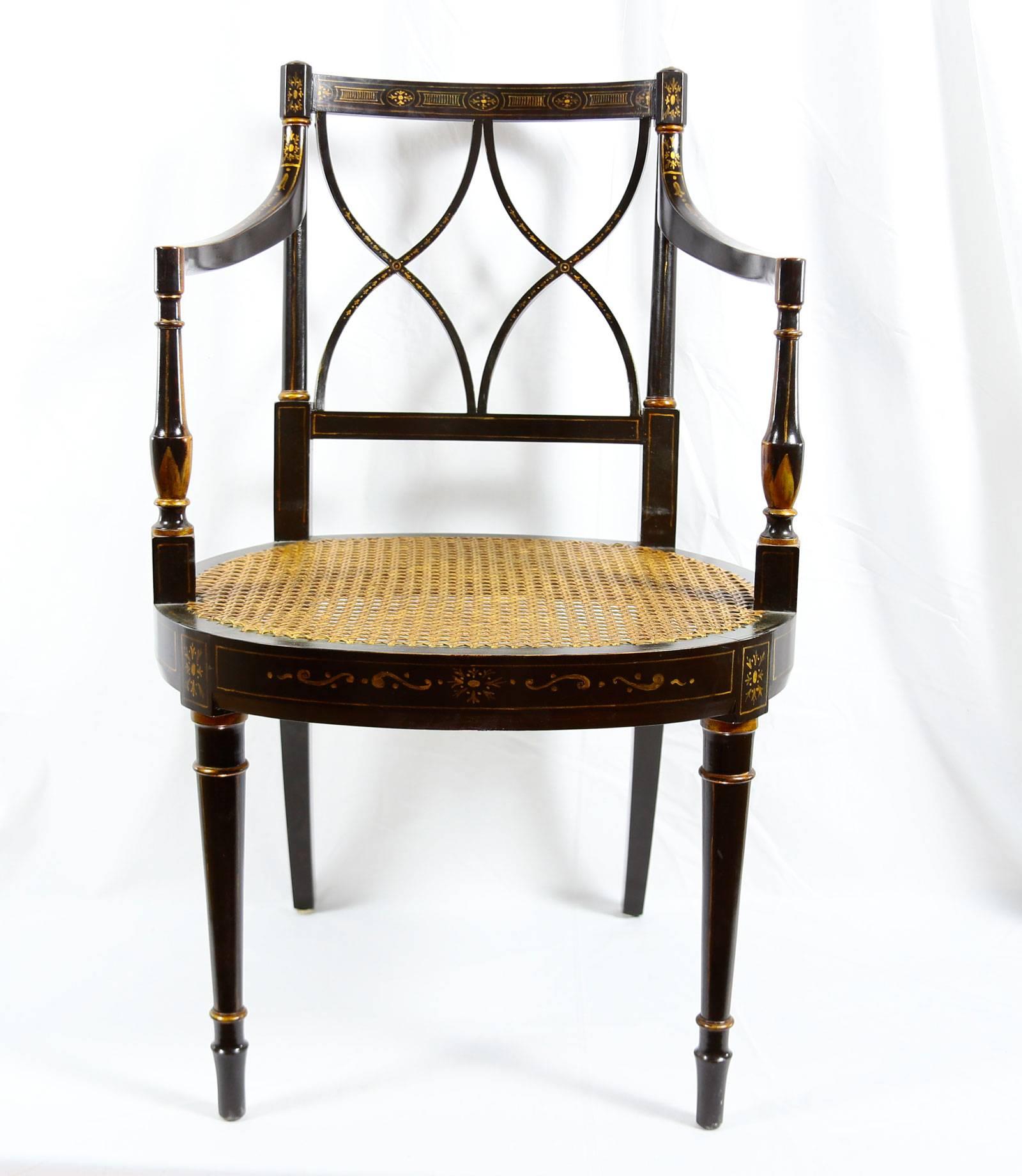 20th Century Set of Twelve Regency Style Dining Armchairs