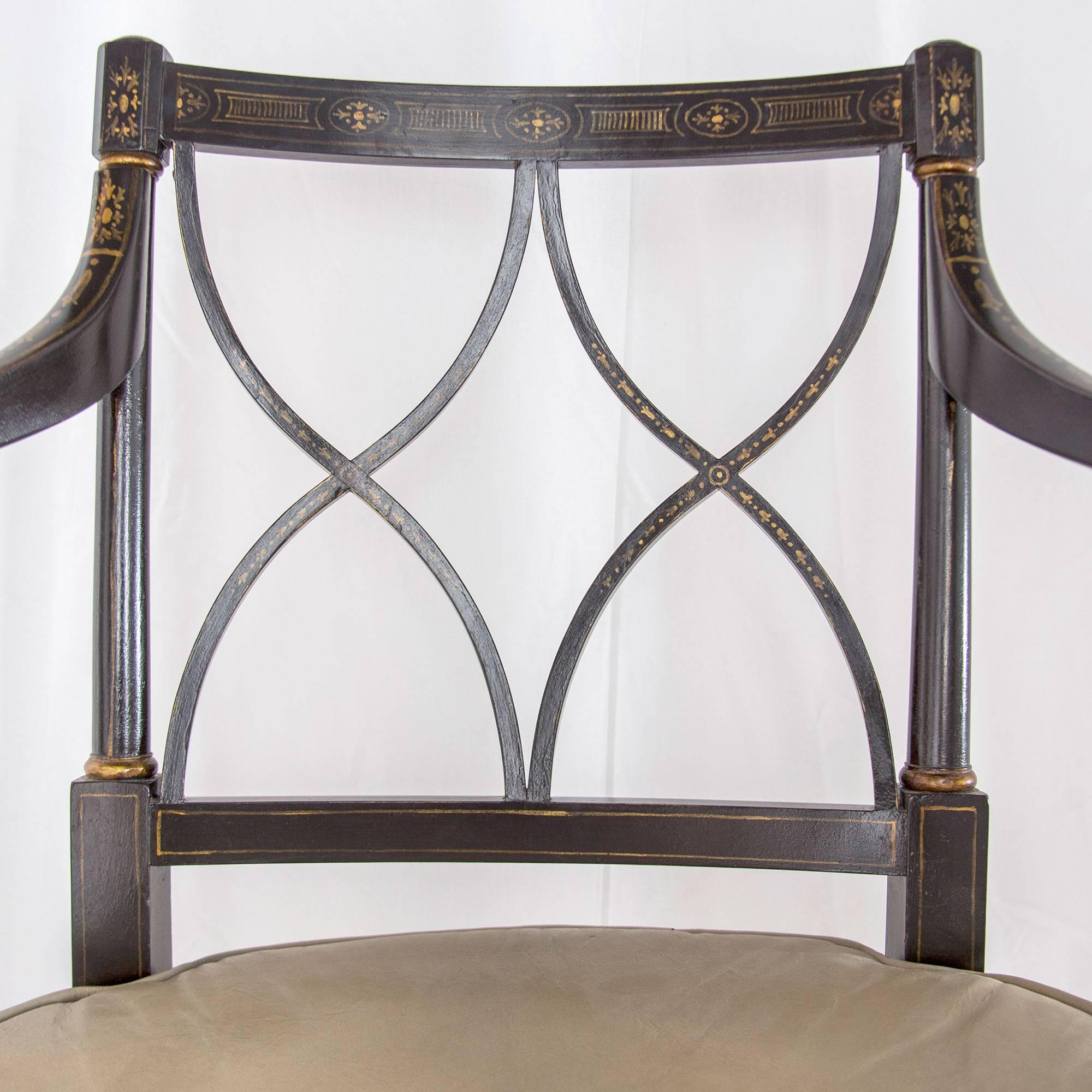 Set of Twelve Regency Style Dining Armchairs 2