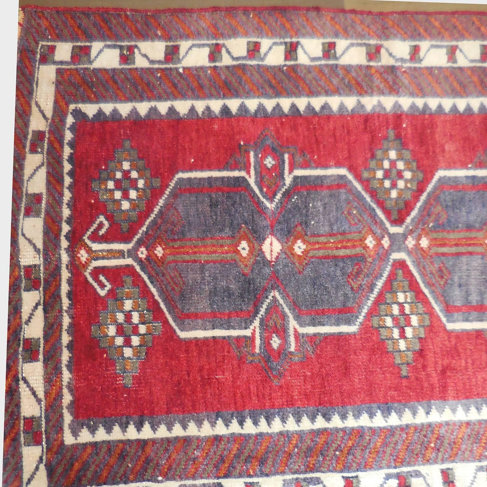 Tribal Vintage Turkish Malatya Rug
