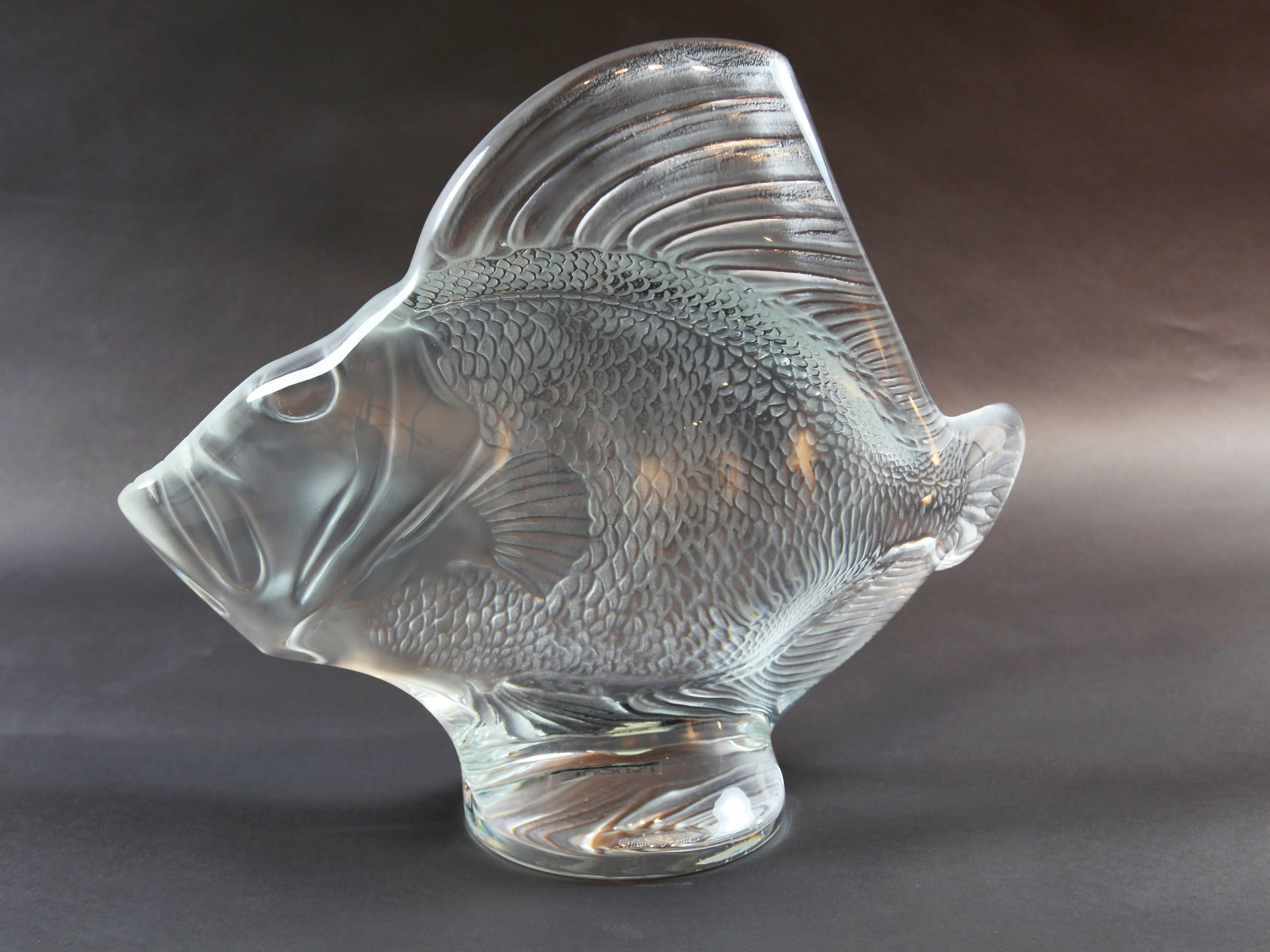 lalique glass fish