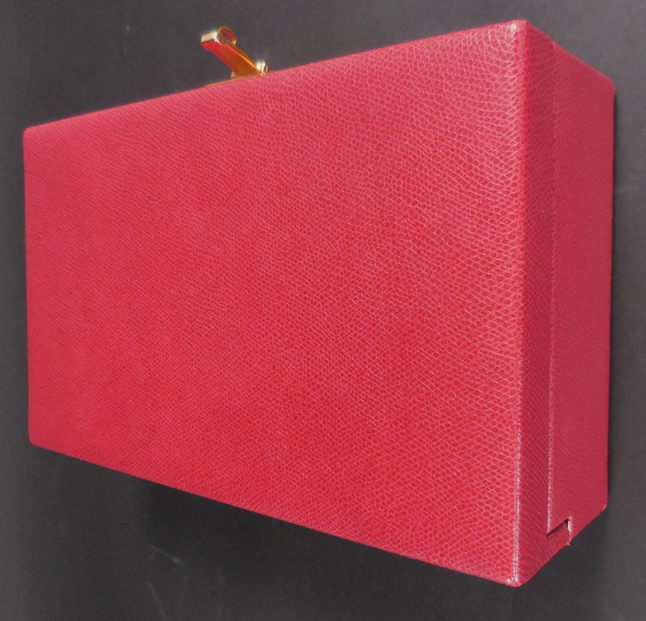 Modern Exquisite Tanner Krolle Red Leather Jewelry Case Box London, England
