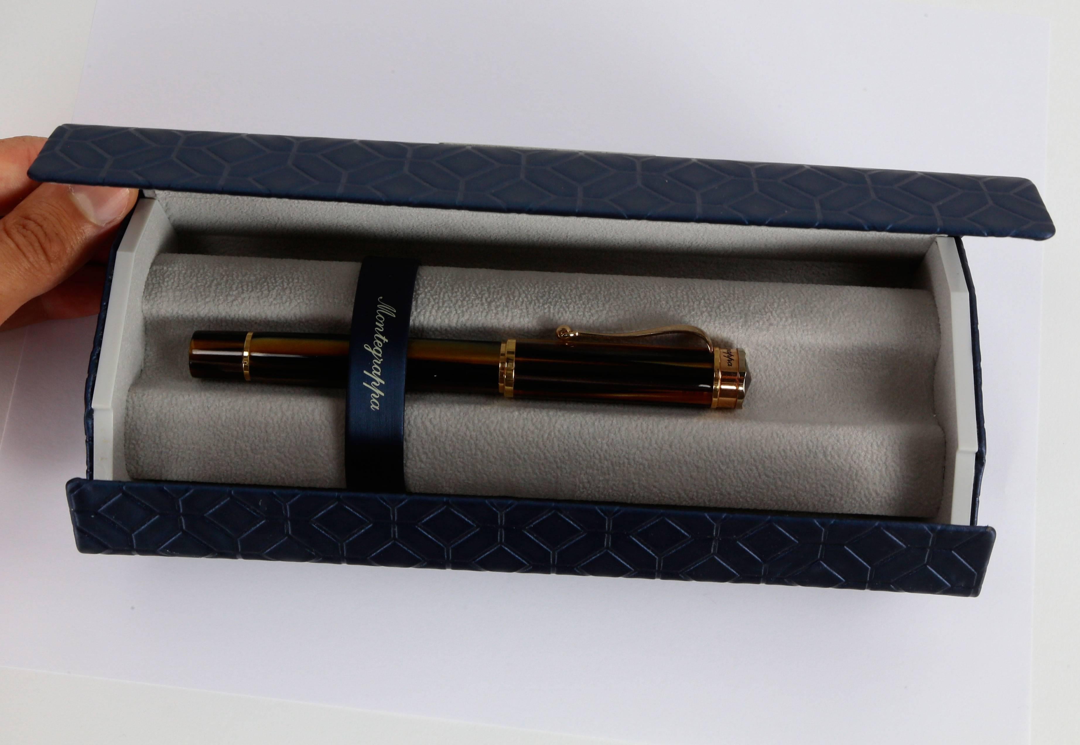 Modern Montegrappa Ducale Writing Instrument Rollerball Pen, Italy