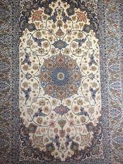 Fine Persian Isfahan Kork Wool Silk Rug Carpet