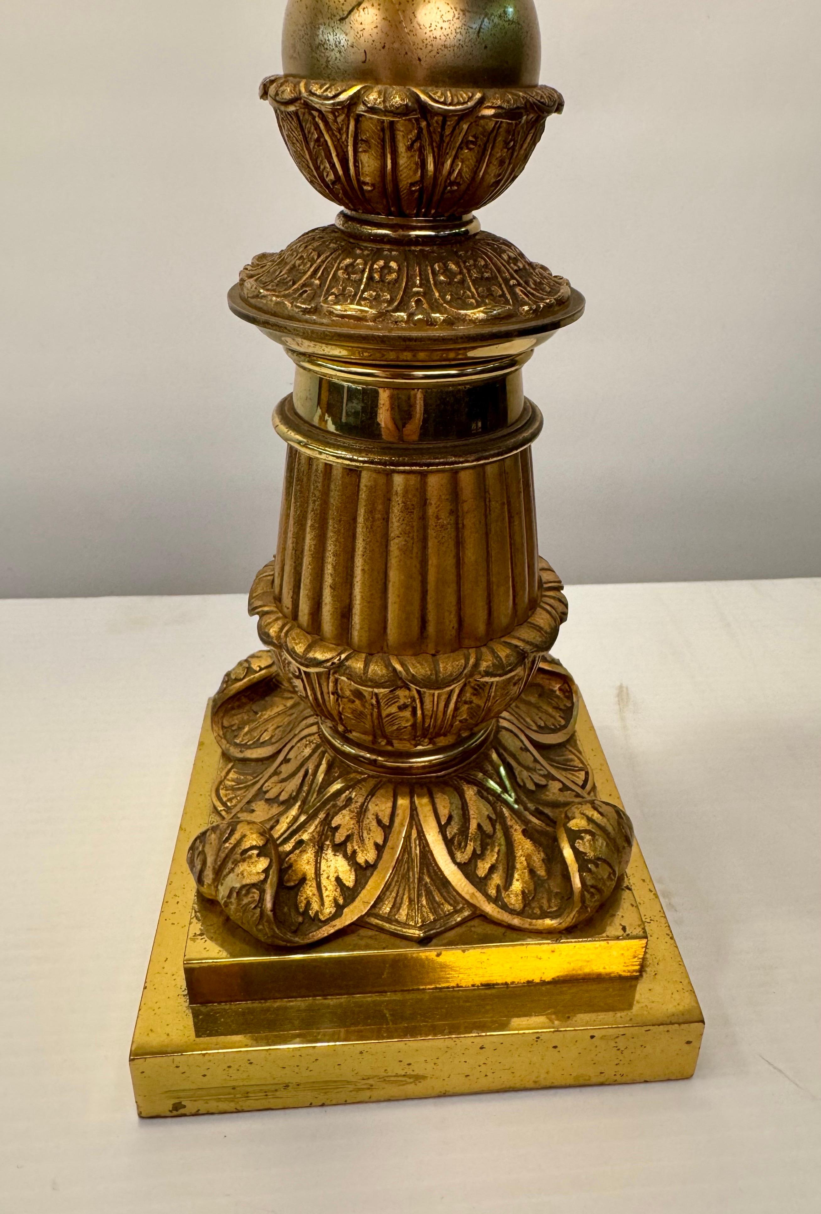 Pair of Empire Period 5 light  Figural Bronze Candelabra For Sale 4