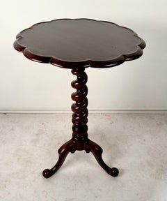 19th Century Antique Occasional Table with Pie Crust Design