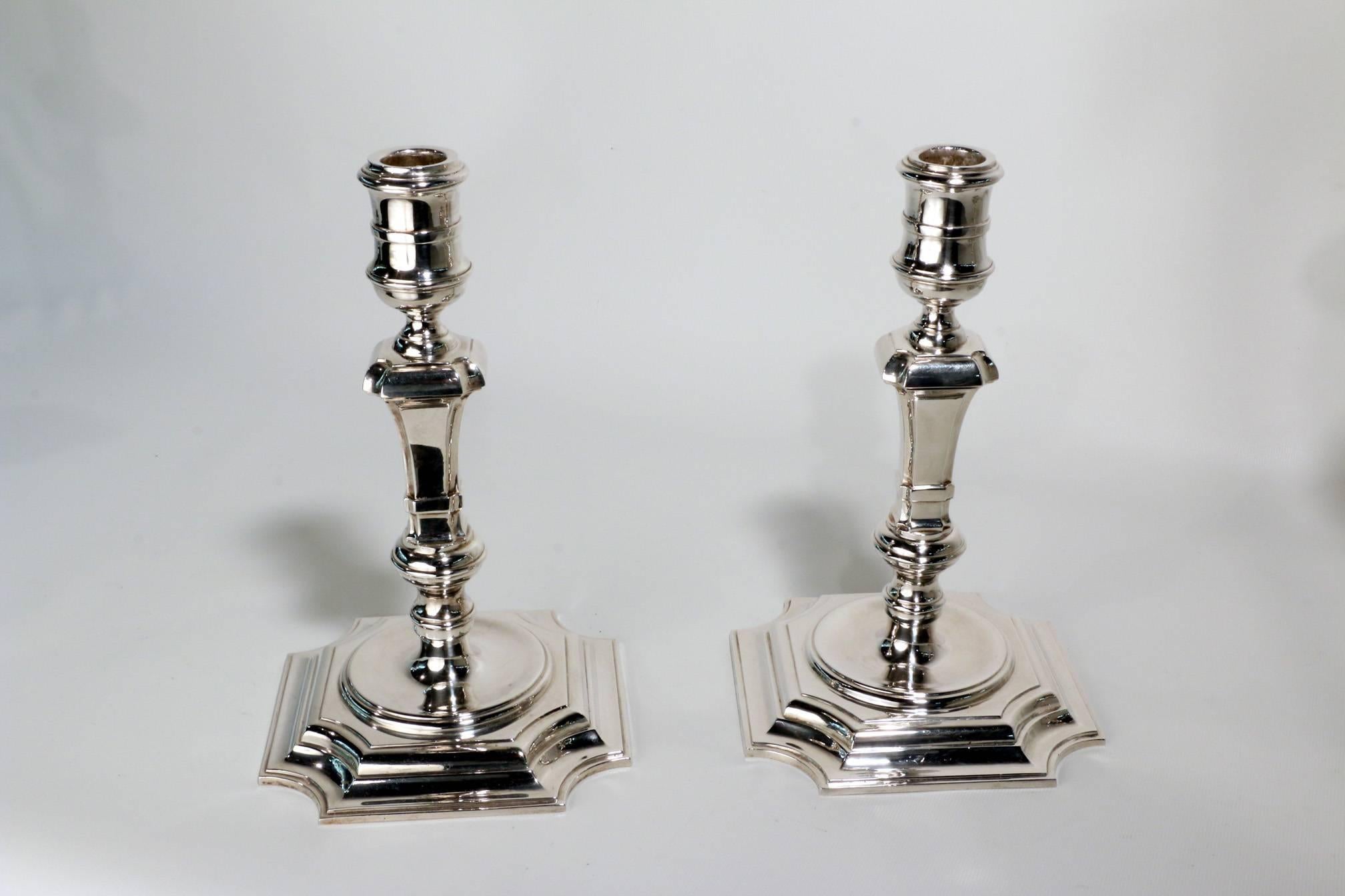 Great Britain (UK) A Superb suite of George II style  Hall Marked  Silver Candlesticks