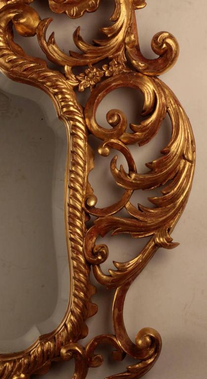 Pair of Italian Giltwood Rococo Mirrors For Sale at 1stDibs
