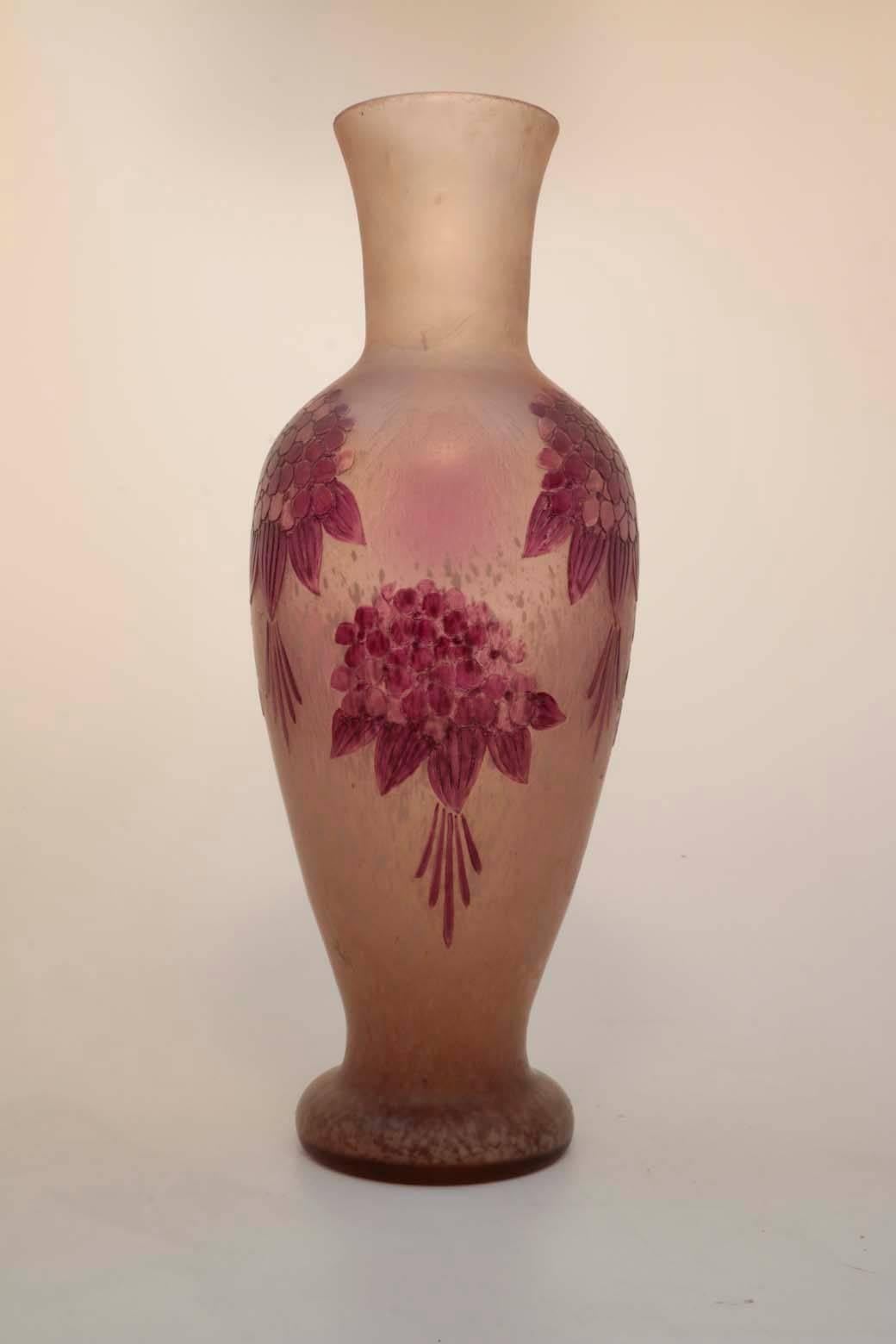 legras glass vase