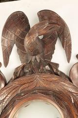 Continentale  Specchio convesso in Oak intagliato con ripiano a mensola