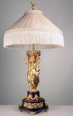 Pair Gilt Bronze Figural Table Lamps