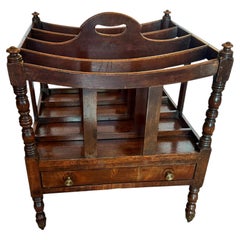 Hand-Crafted Georgian Canterbury Magazine Rack, Regency Style, 1820