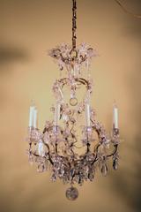 Louis XV Style Rock Crystal and Gilt Bronze Chandelier in Maison Baguès Style