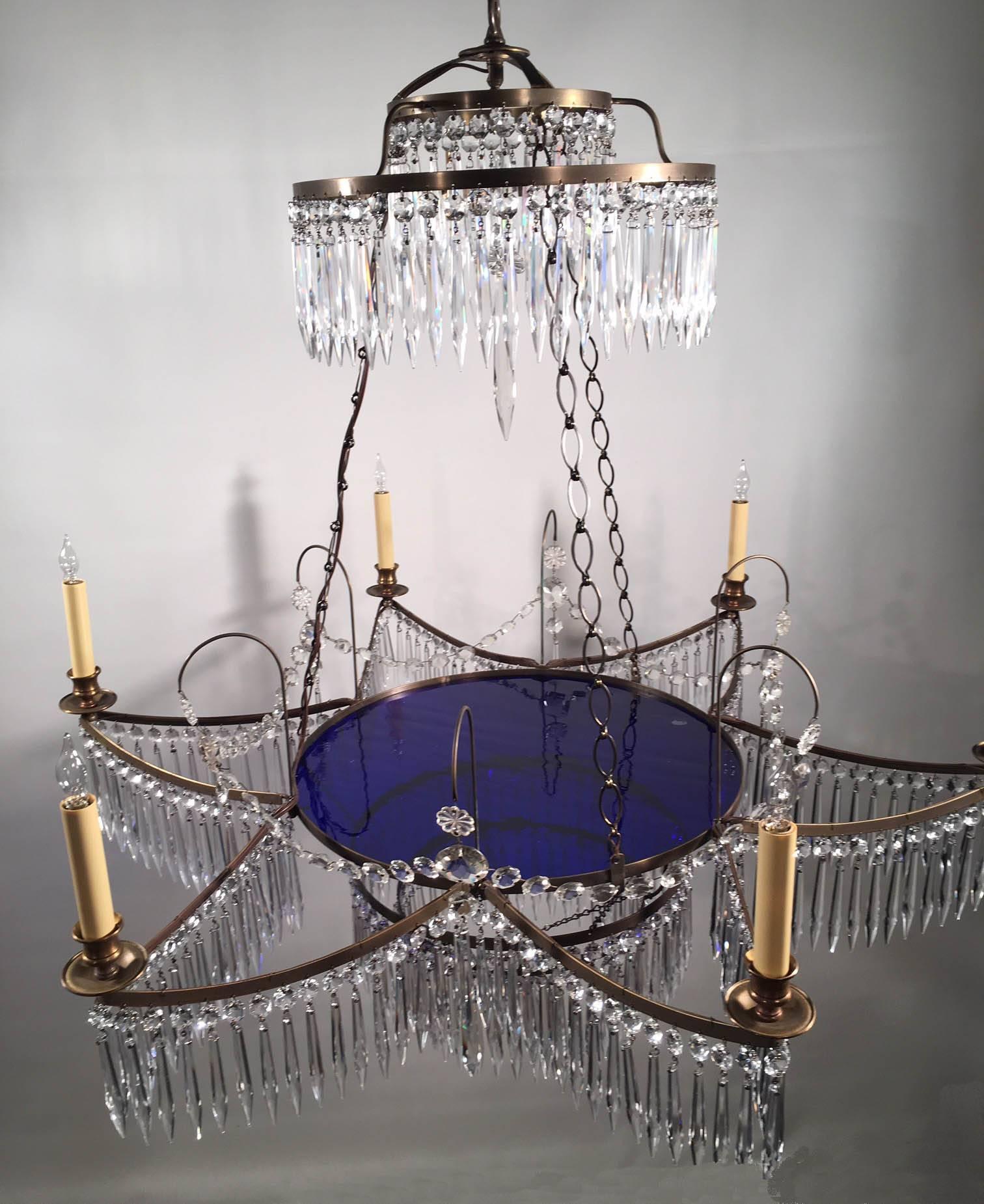 Canadian Neoclassical Style Chandelier, in the Baltic For Sale