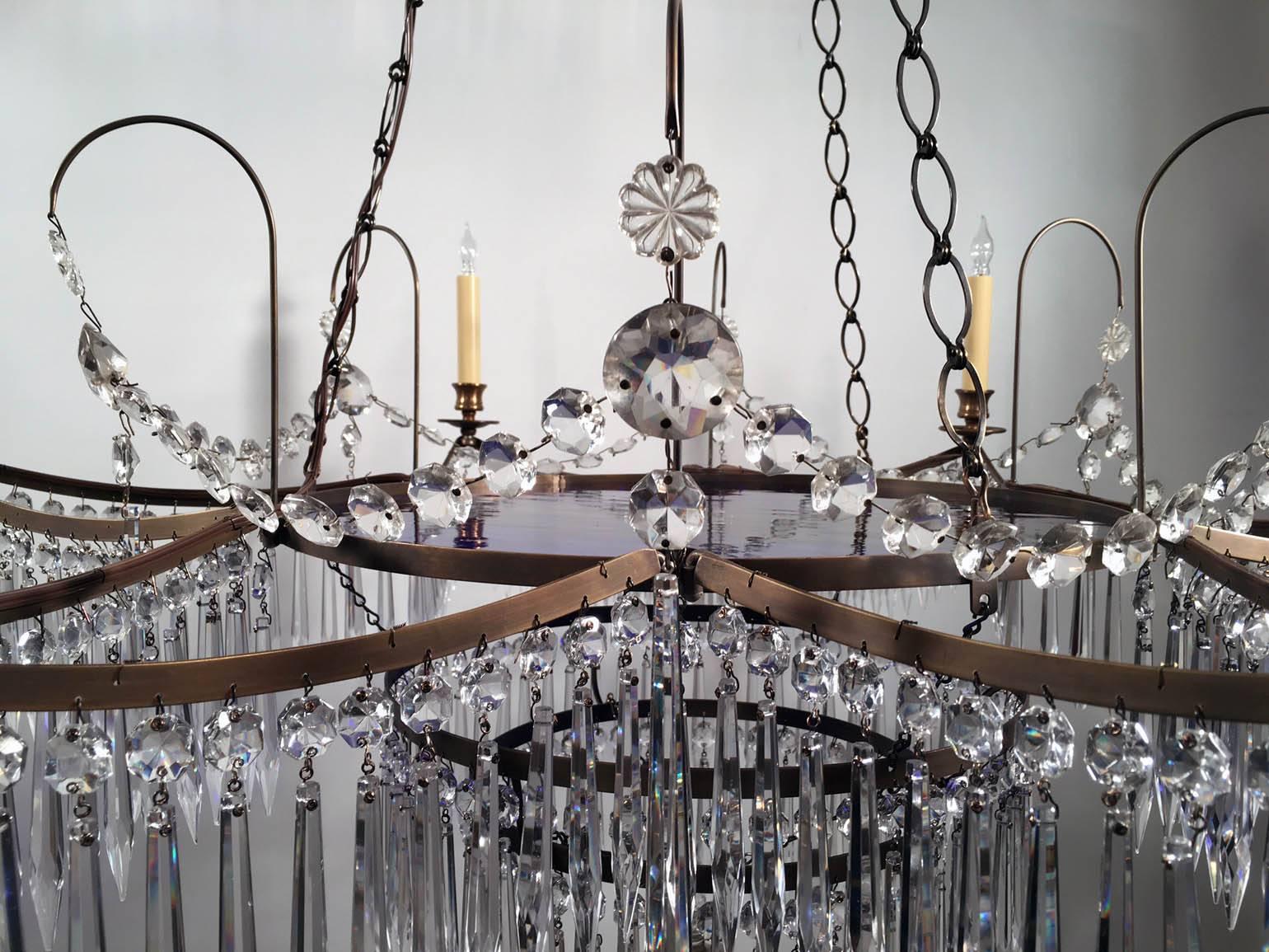 Hand-Crafted Neoclassical Style Chandelier, in the Baltic For Sale