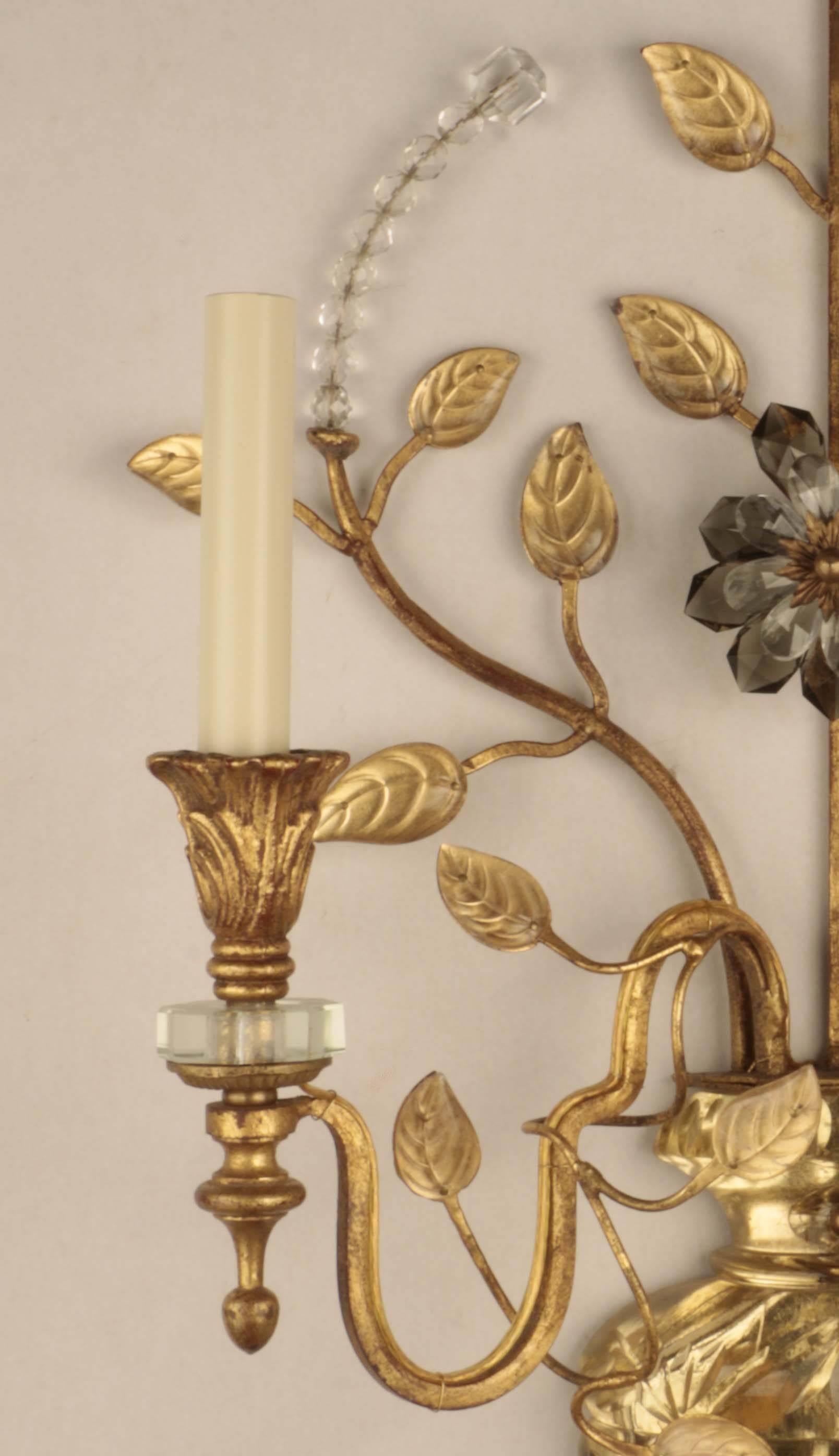 Early 20th Century Pair of Baques Sconces