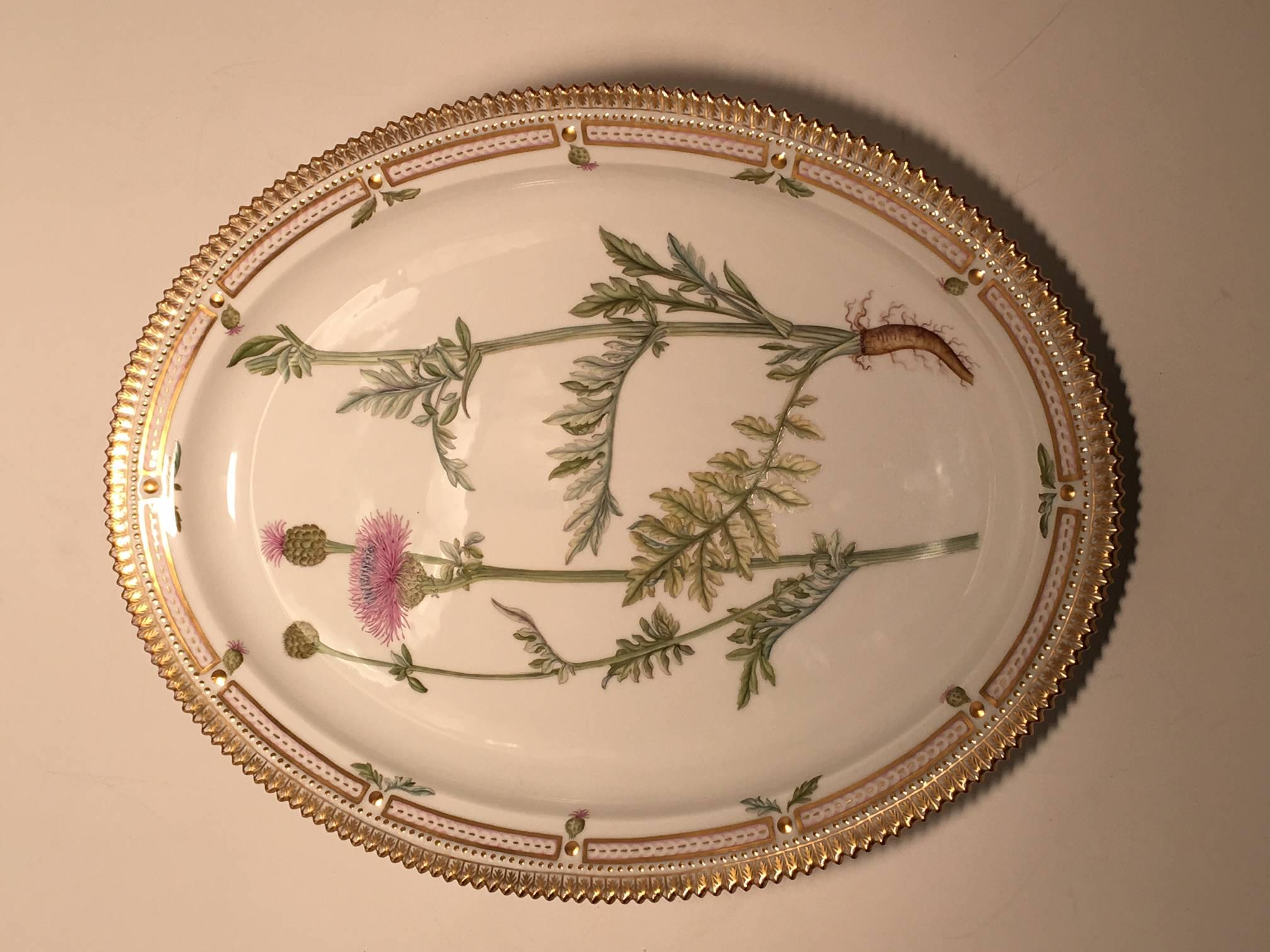 19th Century Part Service of Flora Danica Porcelain