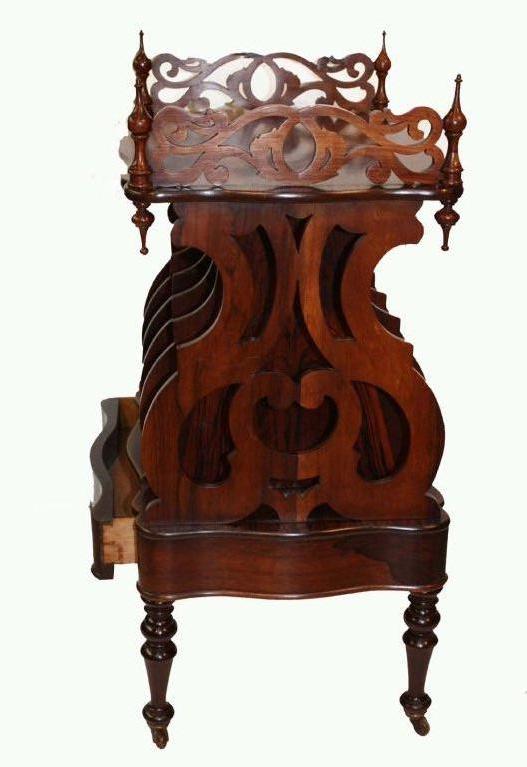 English Victorian Strongly Figured Mahogany  Canterbury For Sale
