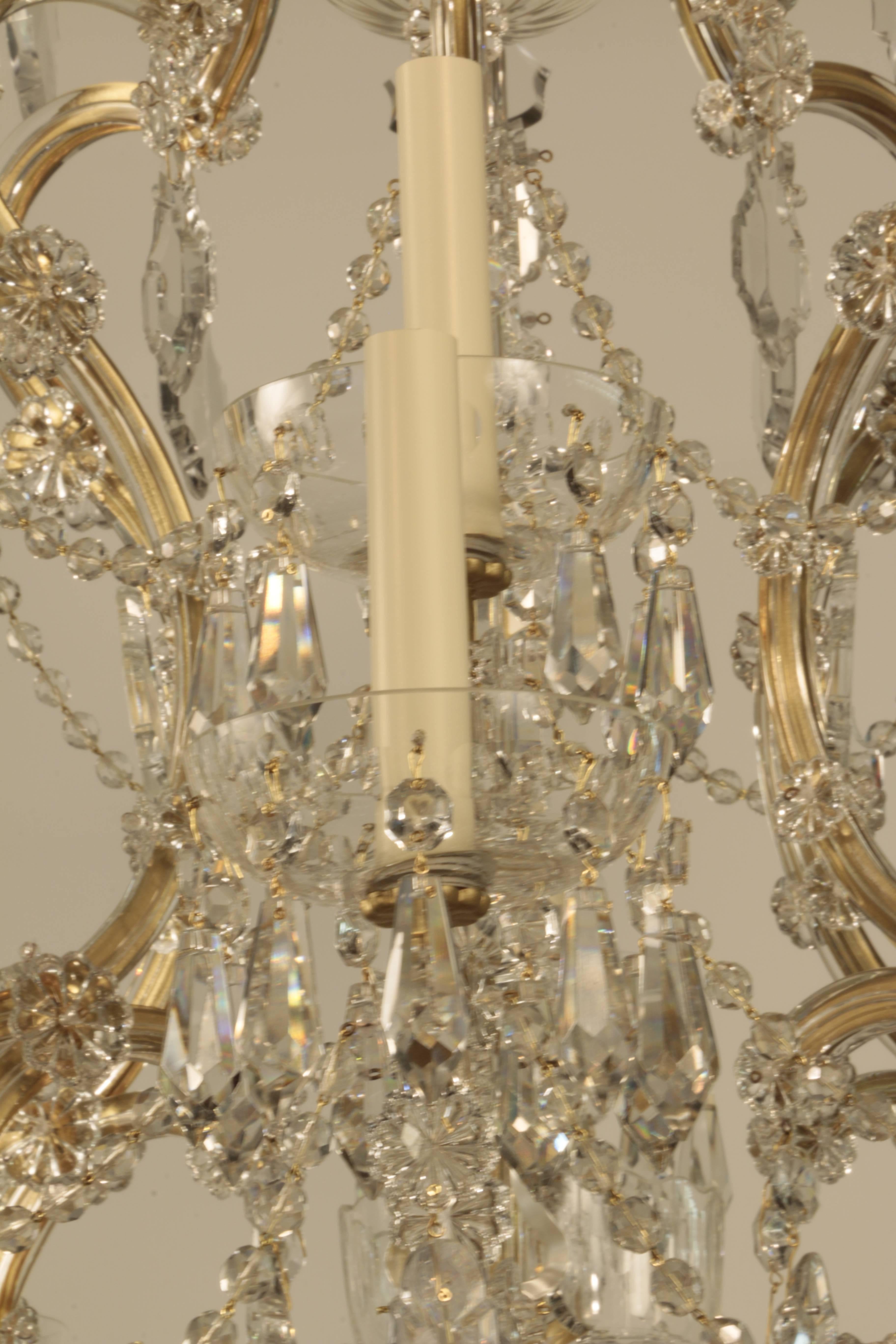 Patinated Large 20th Century Marie-Therese Chandelier