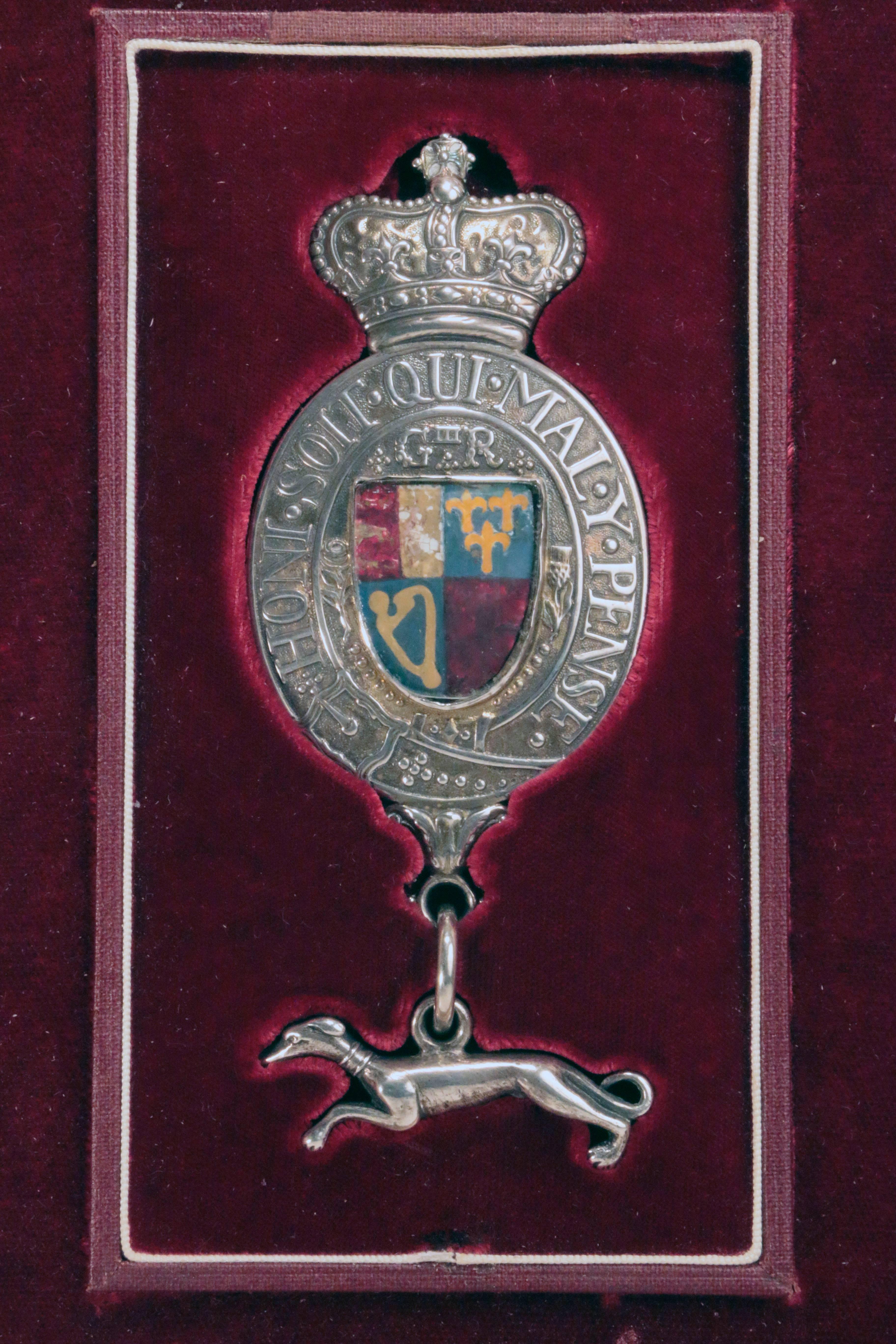 Antique King's Silver Messenger Badge 1